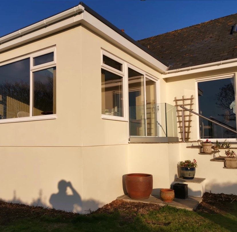 Completed light-filled glazed extension
